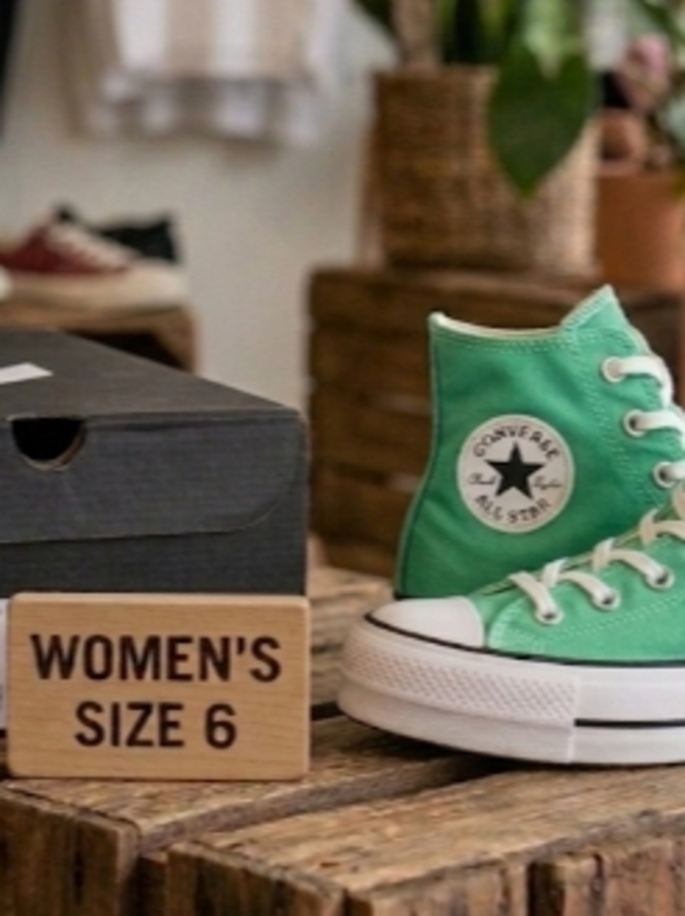 Converse Women’s High Top Sneakers in Apex Green